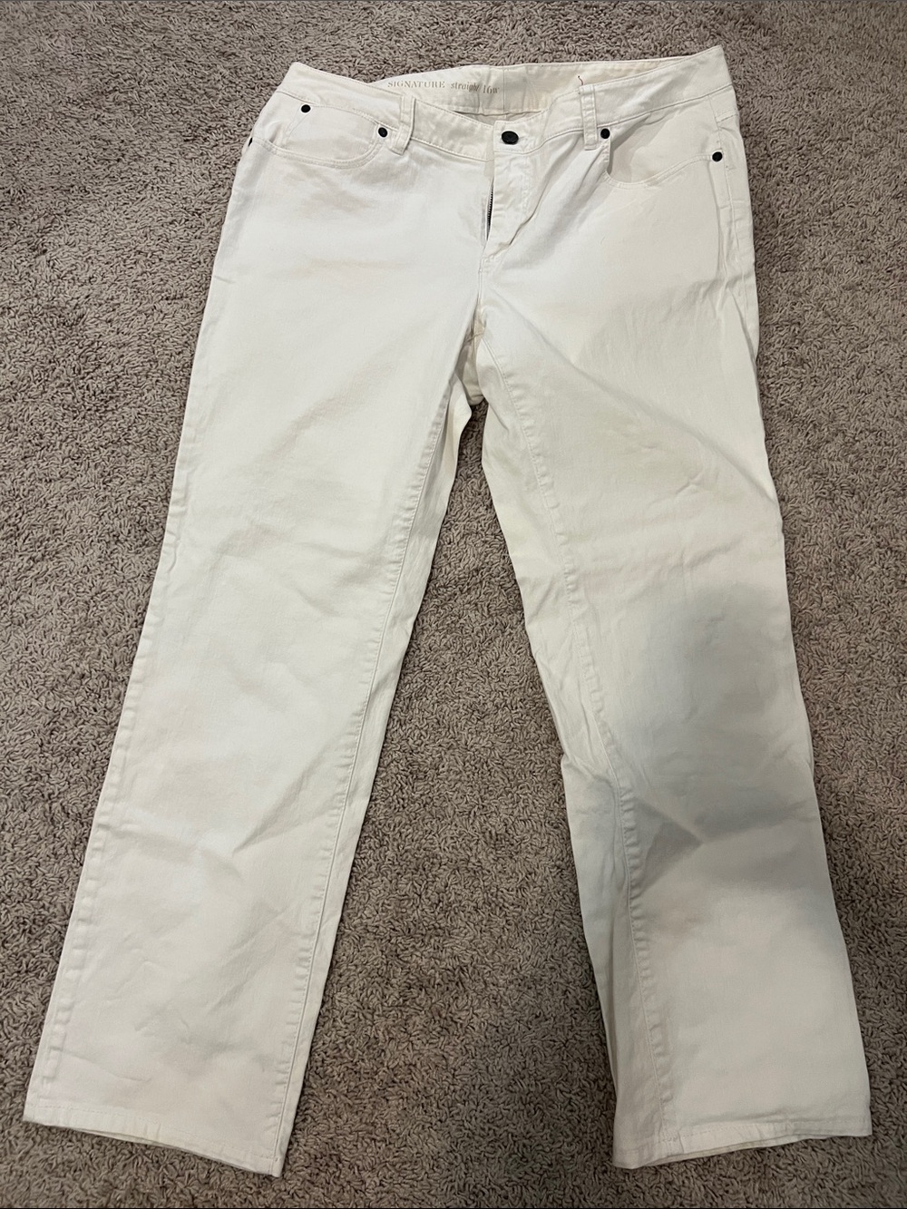 Signature White Straight-Leg Women's Jeans